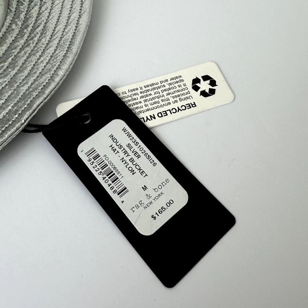 Rag & Bone Metallic Silver Metallic Nylon Bucket‎ Hat – NWT - Picture 4 of 7